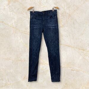 Liverpool Jeans Womens High Rise Ankle Skinny Blue Medium Wash 30 Waist Ikat